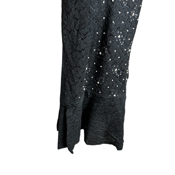 Elegant Black Sequined Lace Evening Dress Women’s Size Small - Picture 11 of 13